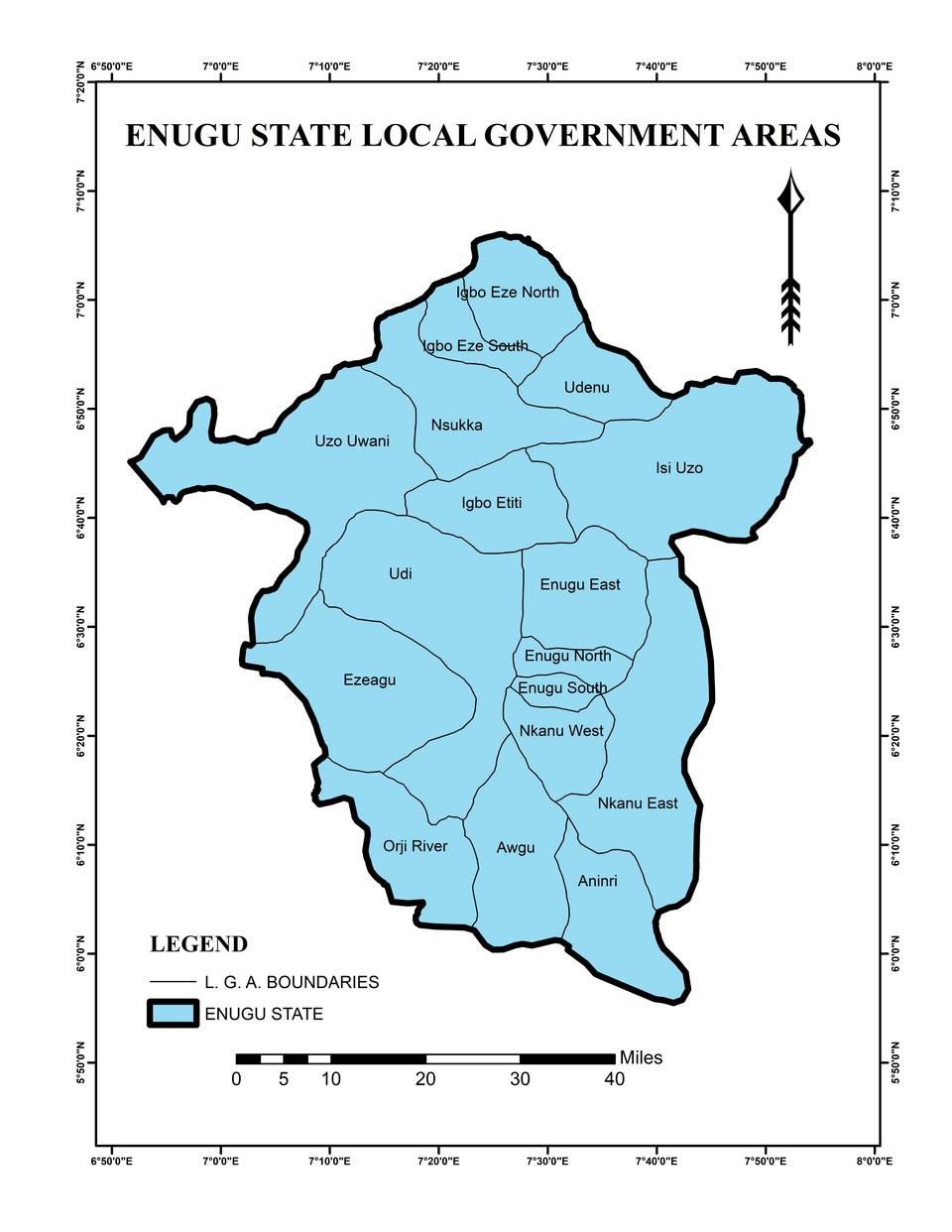 Illustrated location graphic for Enugu State in Nigeria